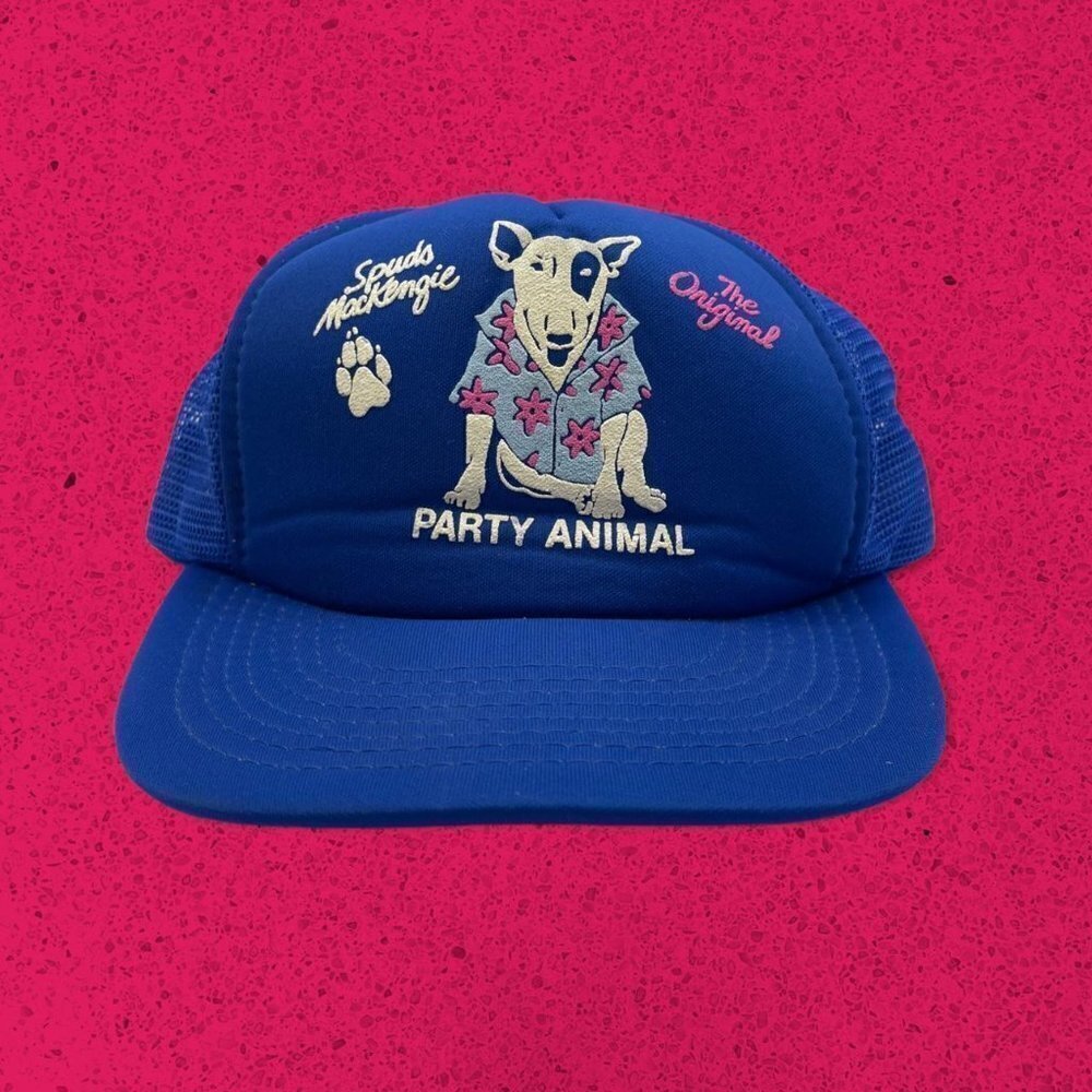 Spuds Mackenzie Vintage trucker hat bud light beer 90s 80s